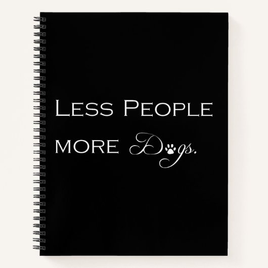 Moins de gens Plus de Carnet de chiens (Devant)