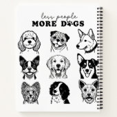 Moins de gens Plus de chiens Carnet Spiral (Dos)