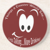 Moins de parler plus de Dessous de verre de boisso (Devant)