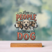 Moins de personnes plus de chien conception vintag (Neutre)