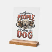 Moins de personnes plus de chien conception vintag (Angle)