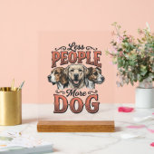 Moins de personnes plus de chien conception vintag (Mariage)