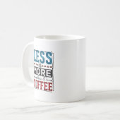 Moins De Typographie Café Mug (Devant gauche)