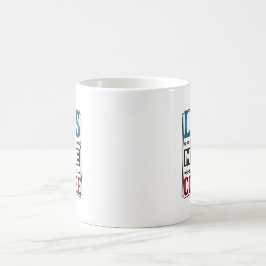 Moins De Typographie Café Mug (Centre)