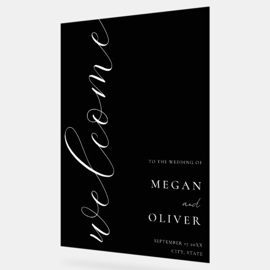 Moins élégante Calligraphie Script Mariage Bienven (Angle)