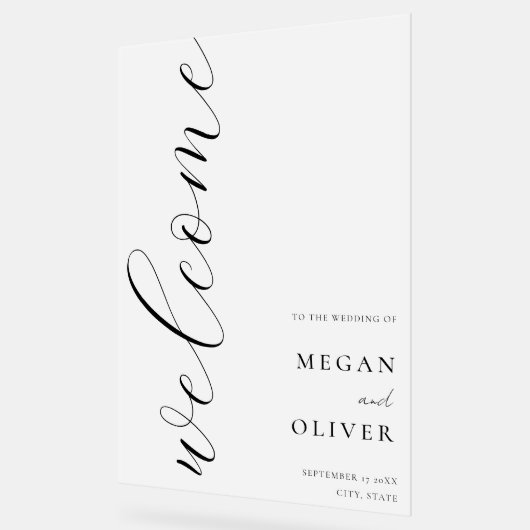 Moins élégante Calligraphie Script Mariage Bienven (Angle)