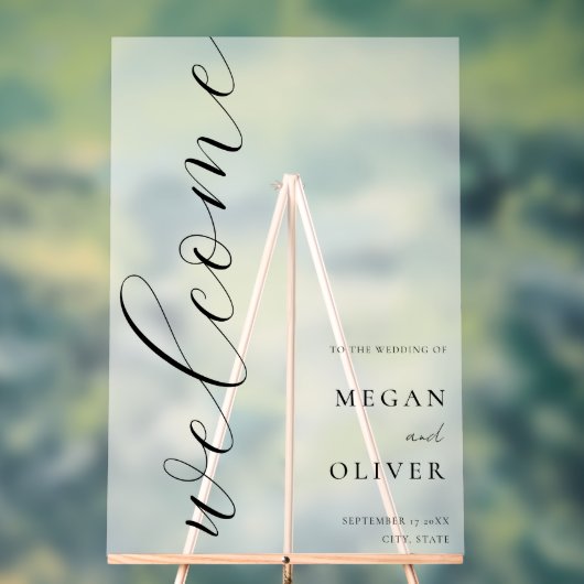 Moins élégante Calligraphie Script Mariage Bienven (Neutre)