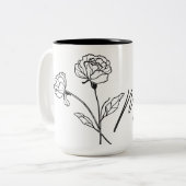 Moins Fleur Maman Mug Avec Coeur (Devant gauche)