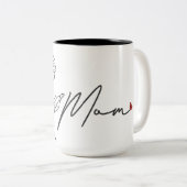 Moins Fleur Maman Mug Avec Coeur (Devant droit)