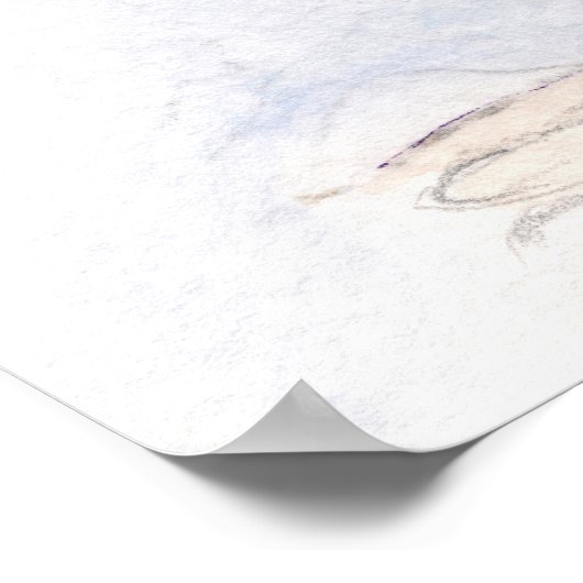 Moins il parle d'aquarelle Poster (Coin)