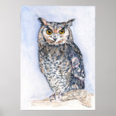 Moins il parle d'aquarelle Poster (Devant)