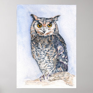 Moins il parle d'aquarelle Poster