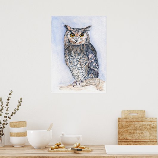 Moins il parle d'aquarelle Poster (Cuisine)