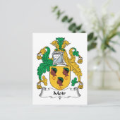 Moir Family Crest Briefkaart (Staand voorkant)