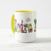 Moira, meisjes met Daisies. Mok (Voorkant links)