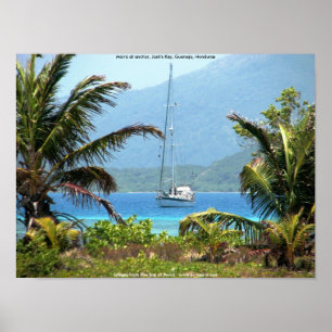 Moira voor anker, Josh Key, Guanaja, Honduras Poster