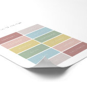 Mois de couleur muet de l'année affiche éducative (Coin)