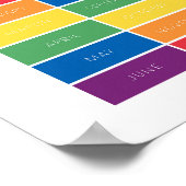 Mois de l'année affiche éducative colorée (Coin)