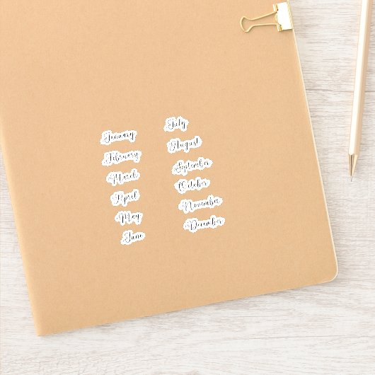 Mois de l'année Sticker Set Curvy (Carnet)