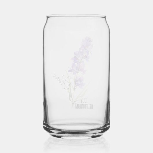 Mois des fleurs de naissance Juillet Nom du delphi (Verso)