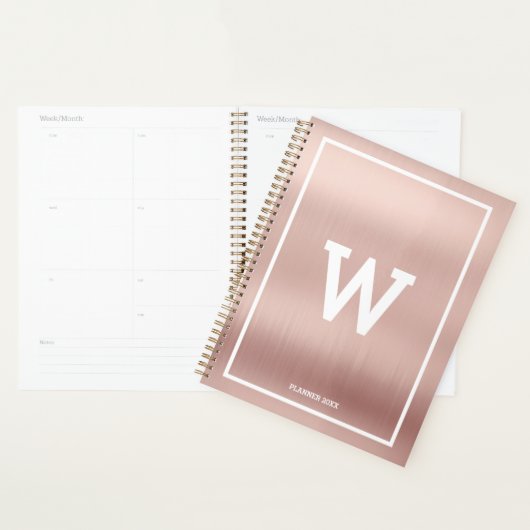 Mois initial simple rose pâle (Devant avec enveloppe)