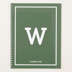 Mois initial vert simple