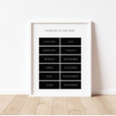 Mois noirs de l'année affiche éducative