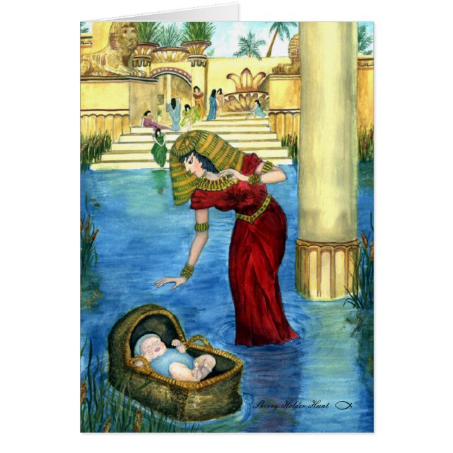 Moïse dans une carte de panier (Devant)