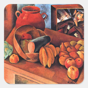Moise Kisling, Stilleven met fruit, Vierkante Sticker