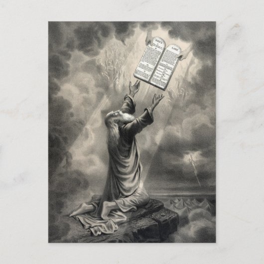 Moïse reçoit la carte postale de la loi (Devant)