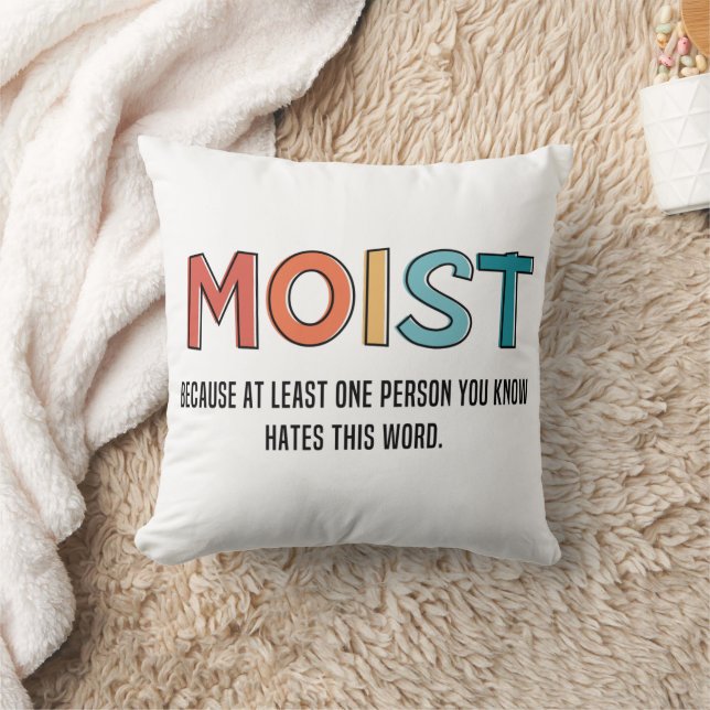 Moist Funny Gezegde Moist Humor Funny Gifts Kussen (Deken)