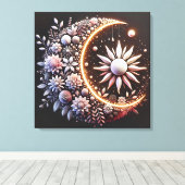 Moitié lune florale toile étirée (Insitu (Plancher de Bois))