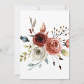 Moix d'automne Faire-part de mariage floral (Dos)