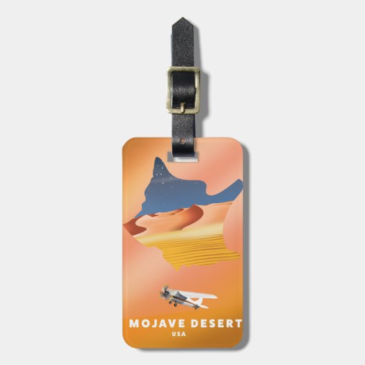 Mojave Desert USA-kaart Bagagelabel (Voorkant verticaal)