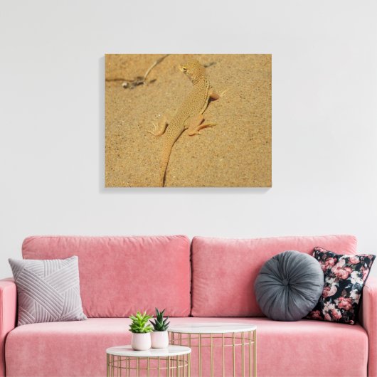 Mojave Fringe Toed Lizard Canvas Afdruk (Insitu (Woonkamer))