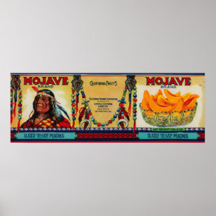 Mojave Peach Label Poster
