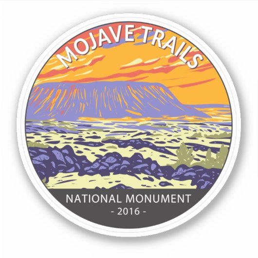 Mojave Trails National Monument Amboy Crater Sticker (Voorkant)