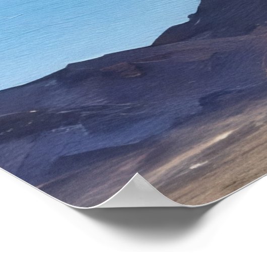 Mojave Valley en Mountain Range impressionistische Poster (Hoek)