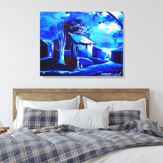 MOJISOLA A GBADAMOSI OKUBULE OLIE OP doek Canvas Afdruk (Insitu (Slaapkamer))