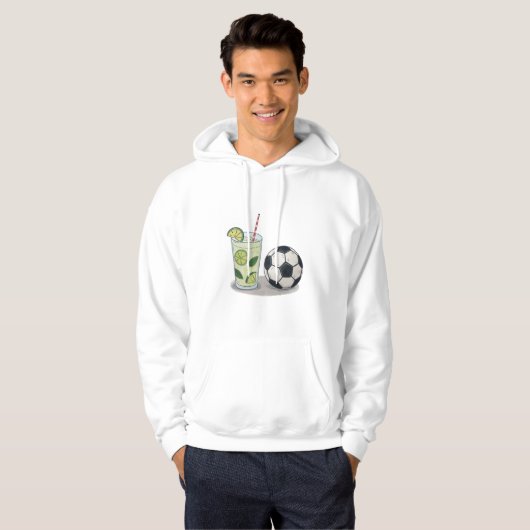 Mojito and soccer ball hoodie (Voorkant volledig)
