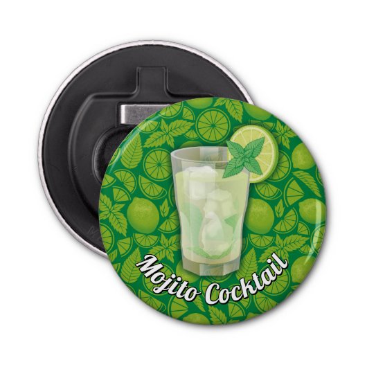 Mojito Button Flesopener (Voorkant)