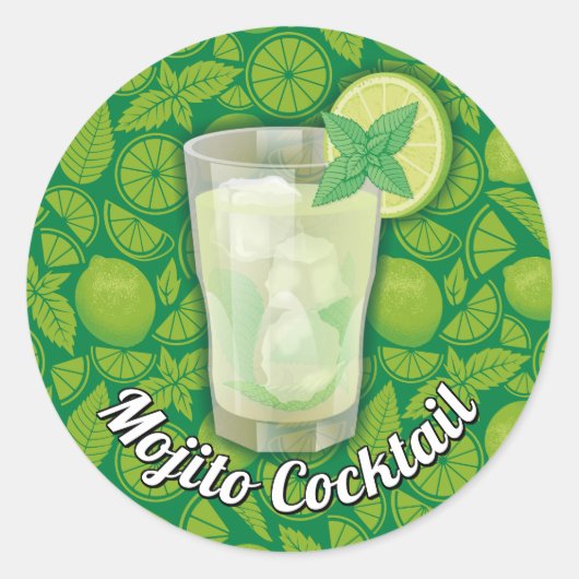 Mojito Classic Round Sticker (Voorkant)