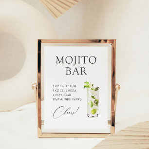 Mojito Cocktail Bar Recept Poster