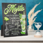 Mojito Cocktail Chalkboard Recipe Fotoplaat (Zijkant)