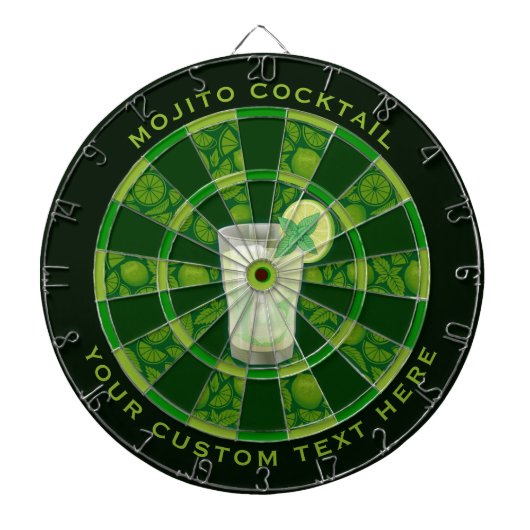 Mojito Cocktail Dartbord (Voorkant)