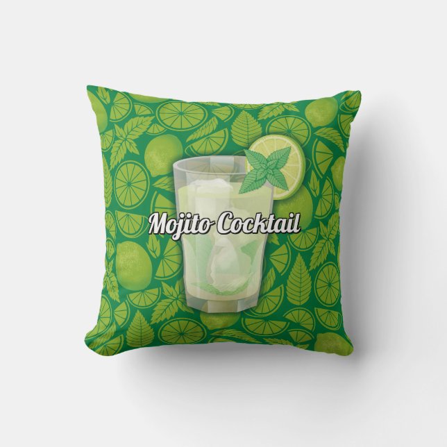 Mojito Cocktail Kussen (Voorkant)