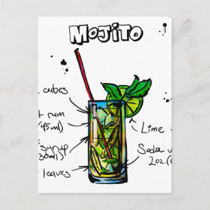 Mojito Cocktail Recipe Briefkaart