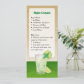 Mojito Cocktail Recipe Kaart (Staand voorkant)