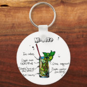 Mojito Cocktail Recipe Sleutelhanger (Voorkant)