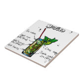 Mojito Cocktail Recipe Tegeltje (Zijkant)